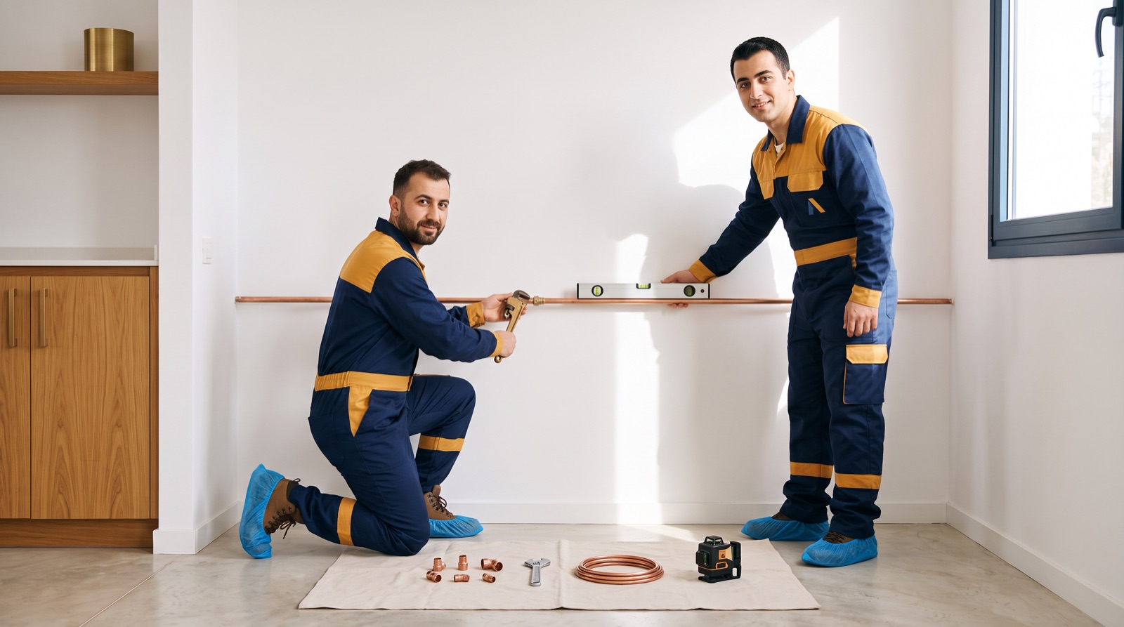 Salonda bakır doğalgaz hattı terazide